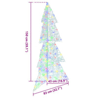 Albero di Natale con 160 LED Multicolore 150 cm Acrilico 42019209