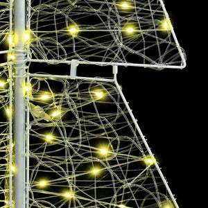Albero di Natale con 240 LED-Luci decorative natalizie Bianco caldo 180 cm Acrilico 632896