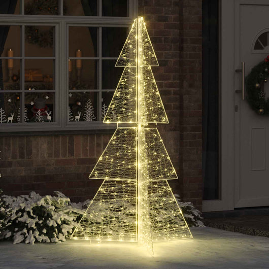 Albero di Natale con 240 LED Bianco caldo 180 cm Acrilico 42019210
