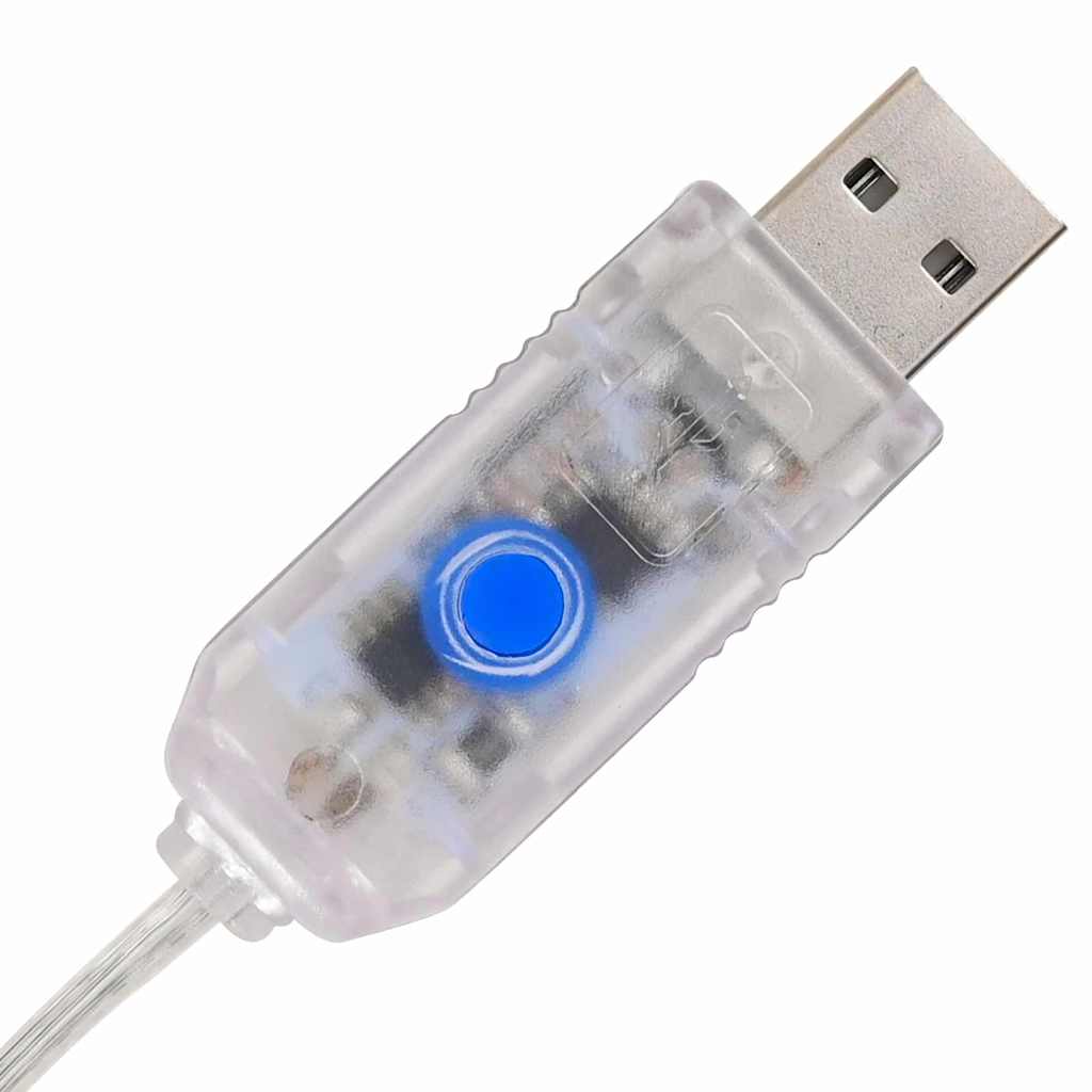 Albero di Natale con 240 LED-Luci decorative natalizie Bianco Freddo 180 cm Acrilico 490360