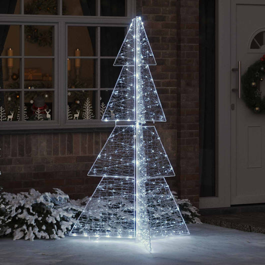 Albero di Natale con 240 LED Bianco Freddo 180 cm Acrilico 42019211