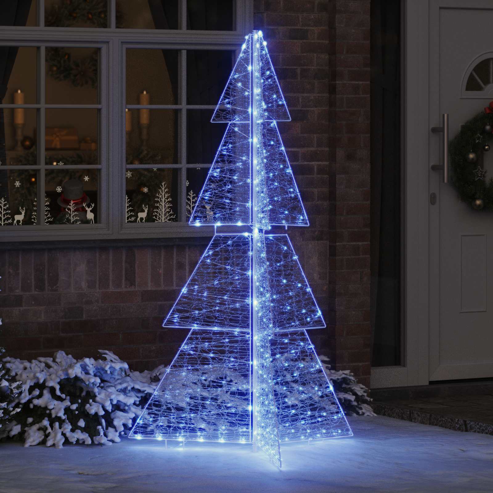 Albero di Natale con 240 LED Blu 180 cm Acrilico 42019212