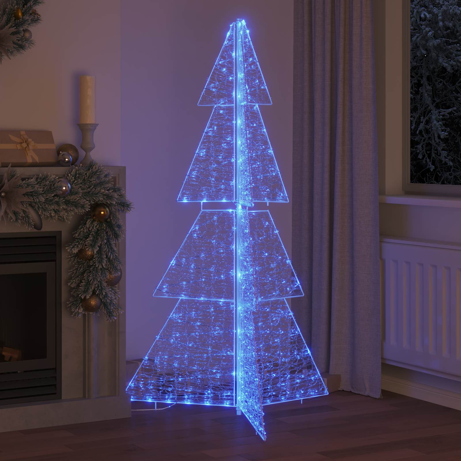 Albero di Natale con 240 LED Blu 180 cm Acrilico 42019212