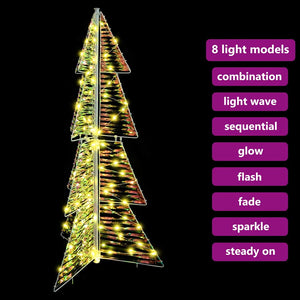 Albero di Natale con 100 LED-Luci decorative natalizie Bianco caldo 120 cm PET 351360