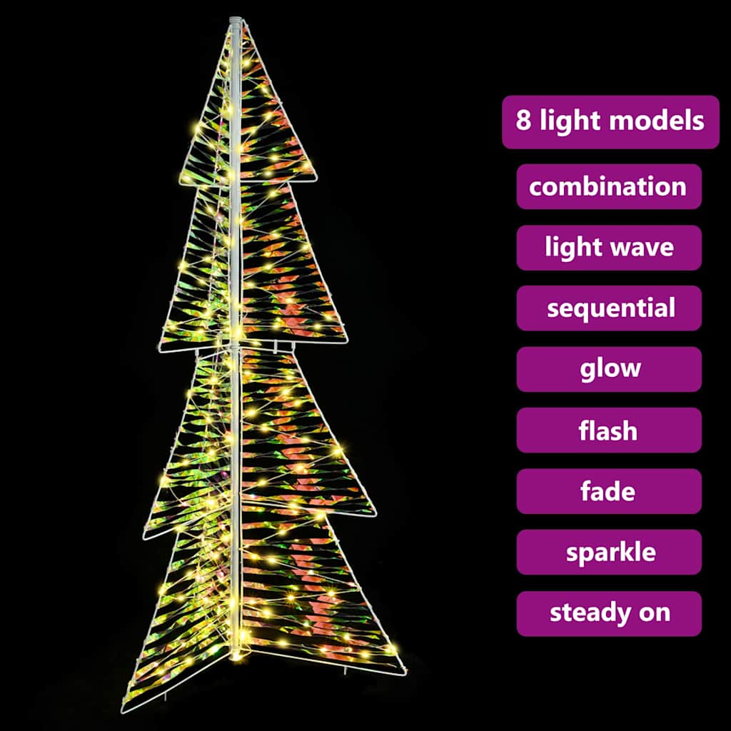 Albero di Natale con 160 LED-Luci decorative natalizie Bianco caldo 150 cm PET 648843