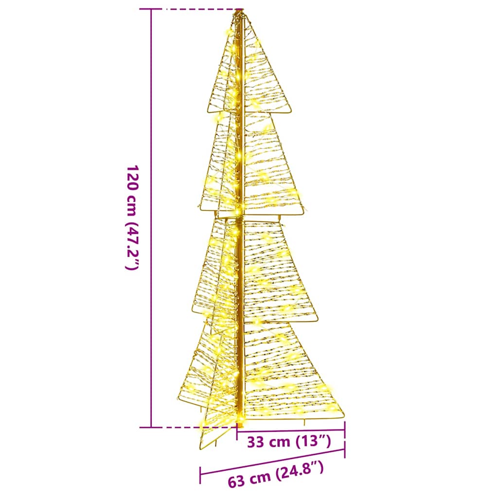 Albero di Natale con 100 LED-Luci decorative natalizie Bianco caldo 120 cm PET 554264