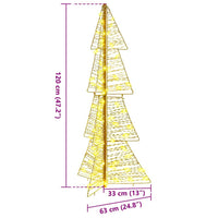 Albero di Natale con 100 LED-Luci decorative natalizie Bianco caldo 120 cm PET 554264