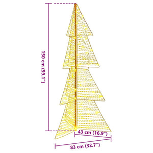 Albero di Natale con 160 LED Bianco caldo 150 cm PET 42019218