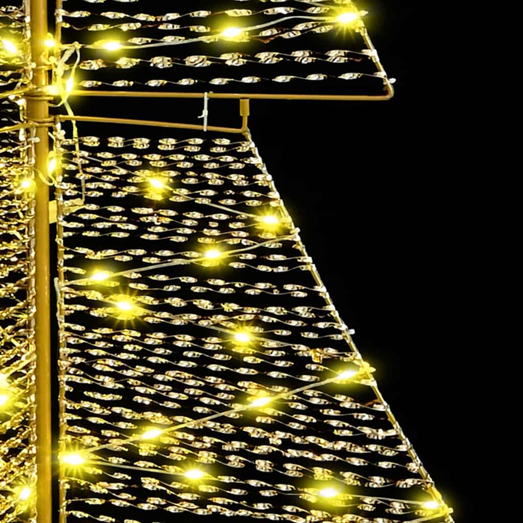 Albero di Natale con 240 LED-Luci decorative natalizie Bianco caldo 180 cm PET 735378