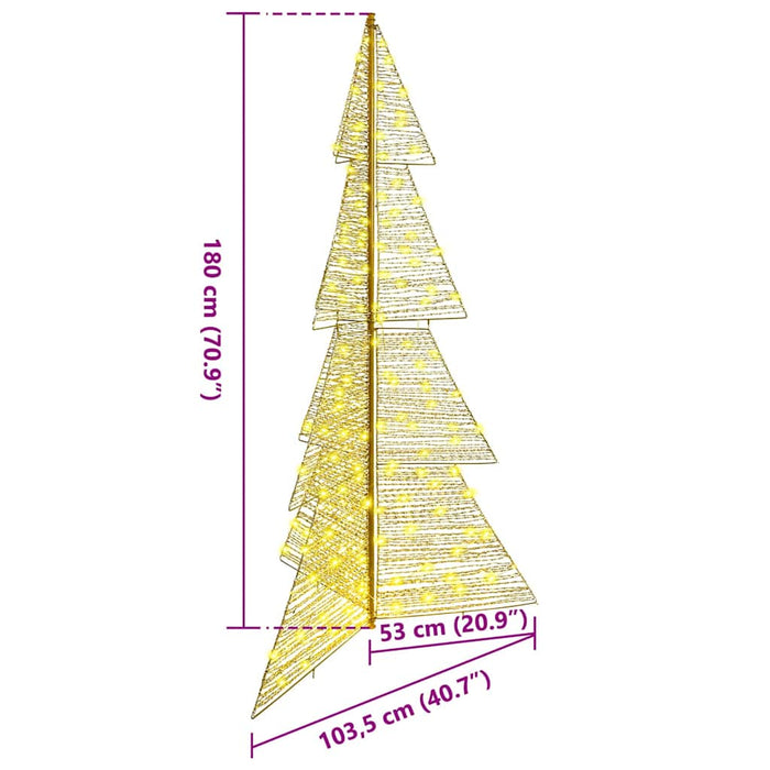 Albero di Natale con 240 LED Bianco caldo 180 cm PET 42019219