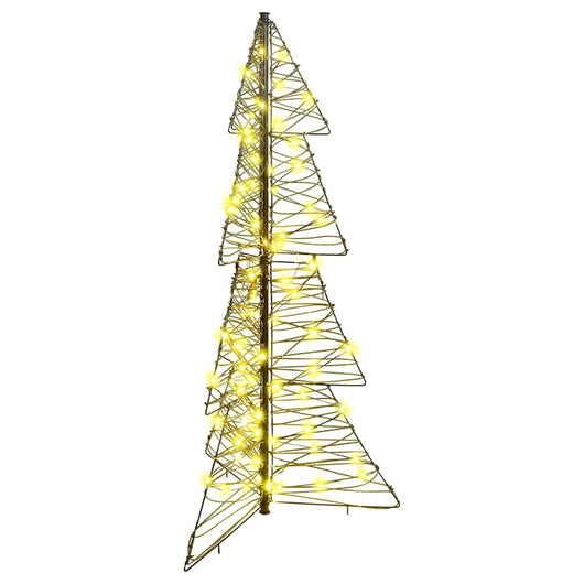 Albero di Natale con 100 LED Bianco caldo 120 cm Rattan 42019220