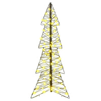 Albero di Natale con 100 LED-Luci decorative natalizie Bianco caldo 120 cm Rattan