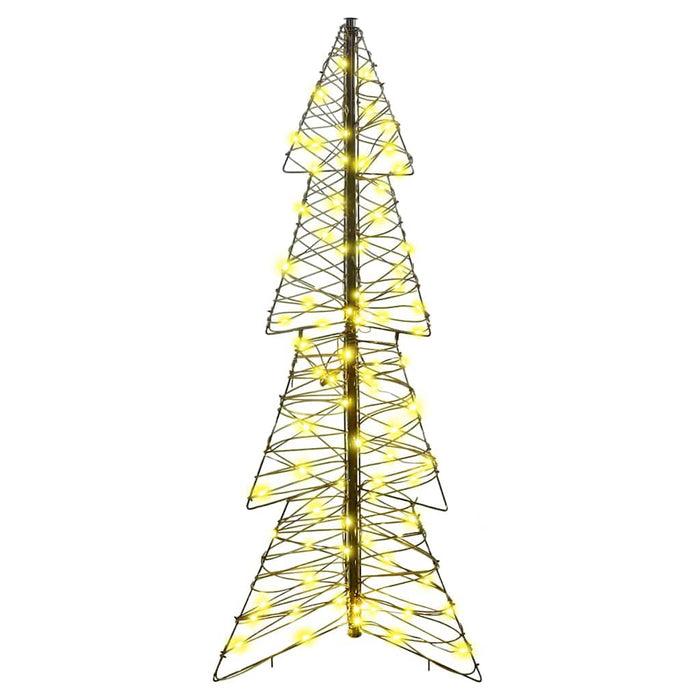 Albero di Natale con 100 LED-Luci decorative natalizie Bianco caldo 120 cm Rattan