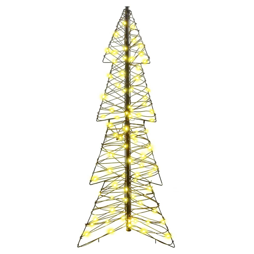 Albero di Natale con 100 LED Bianco caldo 120 cm Rattan 42019220
