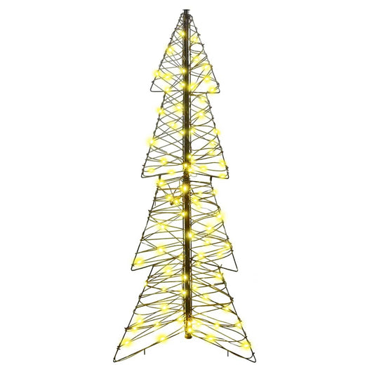 Albero di Natale con 100 LED Bianco caldo 120 cm Rattan 42019220