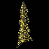 Albero di Natale con 100 LED-Luci decorative natalizie Bianco caldo 120 cm Rattan