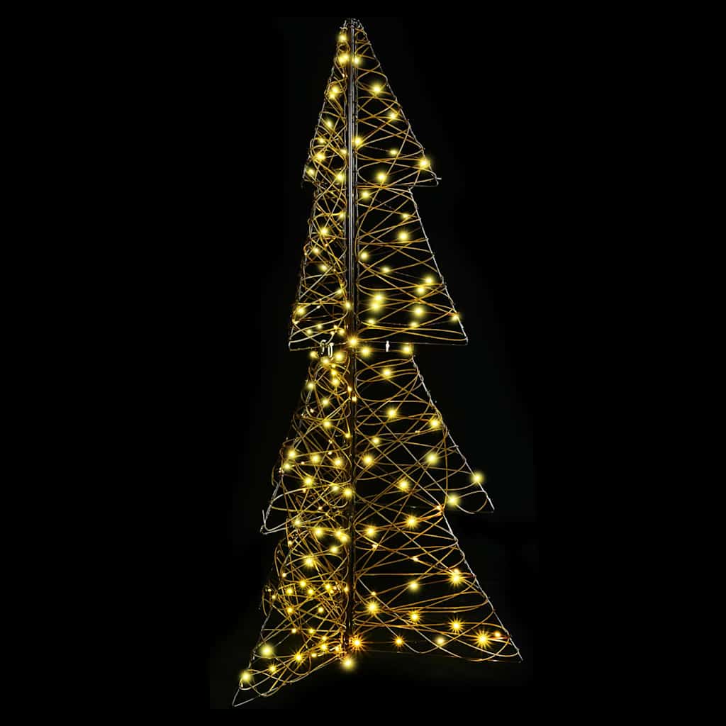 Albero di Natale con 160 LED-Luci decorative natalizie Bianco caldo 150 cm Rattan 260163