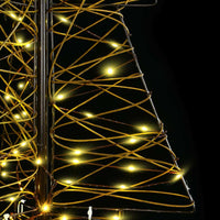 Albero di Natale con 240 LED-Luci decorative natalizie Bianco caldo 180 cm Rattan 901590