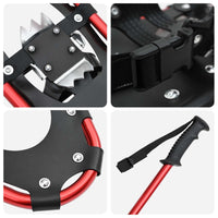 Racchette da neve 3 in 1 con bastoni da trekking Rosso e Nero 42021431