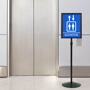 Supporto Poster a Piedistallo Nero a3 Alluminio e PVC 42020975