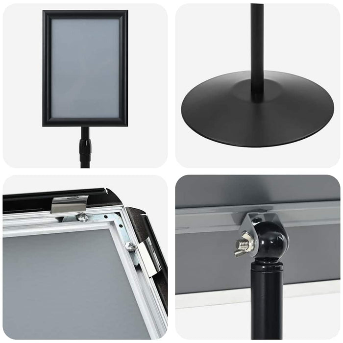 Supporto Poster a Piedistallo Nero a4 Alluminio e PVC 42020976