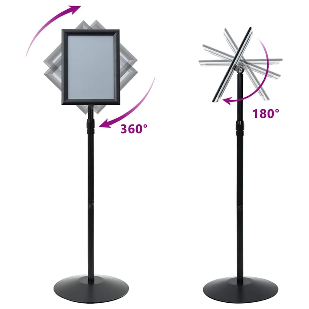 Supporto Poster a Piedistallo Nero a4 Alluminio e PVC 42020976