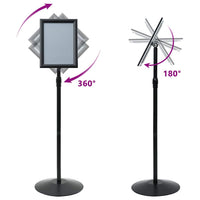 Supporto Poster a Piedistallo Nero a4 Alluminio e PVC 42020976