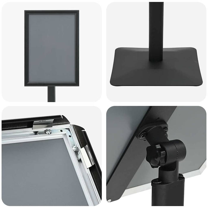 Supporto Poster a Piedistallo Nero a3 Alluminio e PVC 42020977