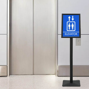 Supporto Poster a Piedistallo Nero a3 Alluminio e PVC 42020977