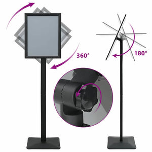 Supporto Poster a Piedistallo Nero a3 Alluminio e PVC 42020977