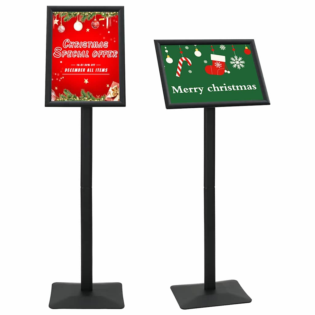 Supporto Poster a Piedistallo Nero a3 Alluminio e PVC 42020977