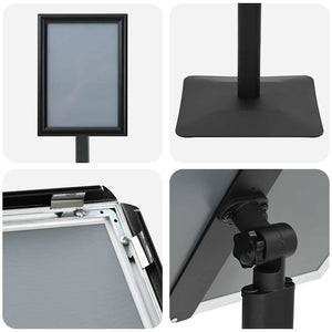 Supporto Poster a Piedistallo Nero a4 Alluminio e PVC 42020978