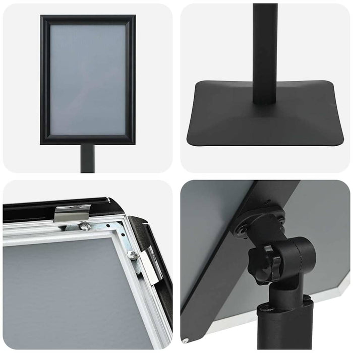 Supporto Poster a Piedistallo Nero a4 Alluminio e PVC 42020978