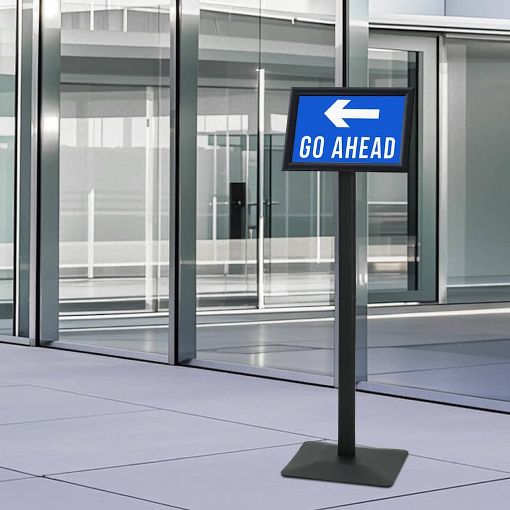 Supporto Poster a Piedistallo Nero a4 Alluminio e PVC 42020978