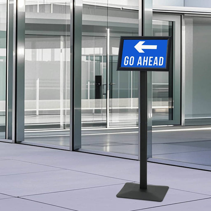 Supporto Poster a Piedistallo Nero a4 Alluminio e PVC 42020978