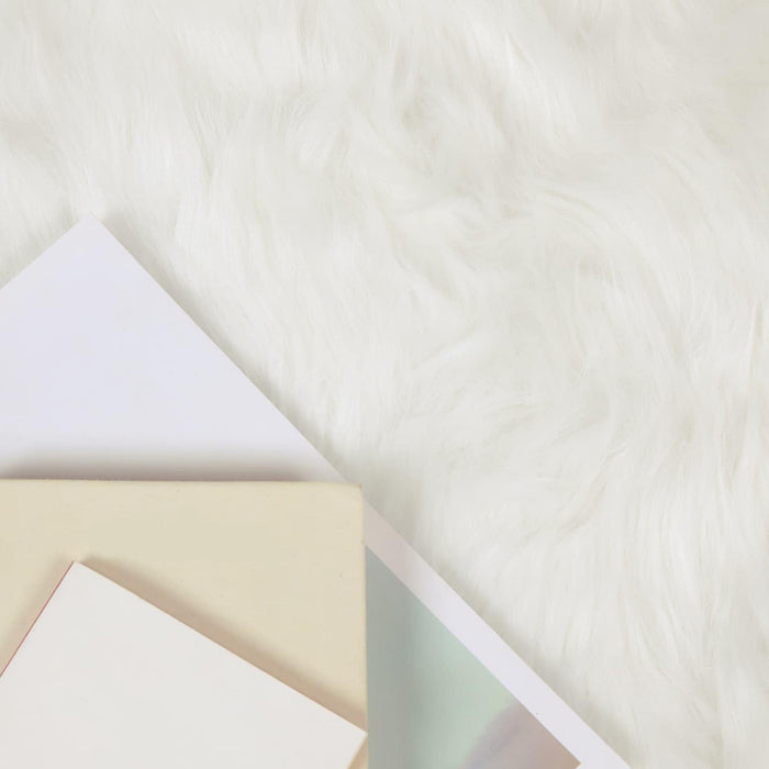 Tappeto Pecora Tafalla Bianco 80 x 200 cm Poliestere 42021457