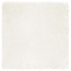 Tappeto Pecora Tafalla Bianco 200 x 200 cm Poliestere 42021467