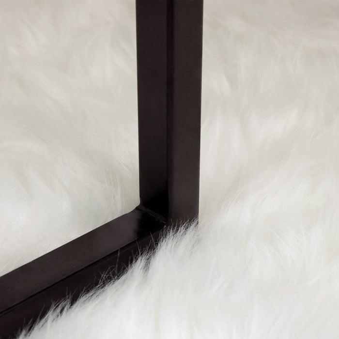 Tappeto Pecora Tafalla Bianco Ø 80 cm Poliestere 42021469