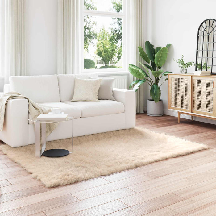 Tappeto Pecora Tafalla Beige 120 x 170 cm Poliestere 42021482