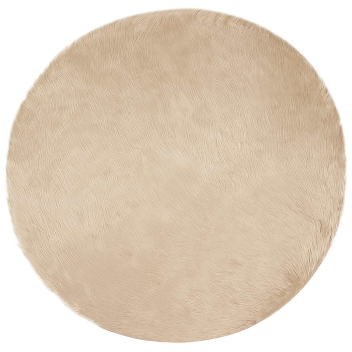 Tappeto Pecora Tafalla Beige Ø 80 cm Poliestere 42021491