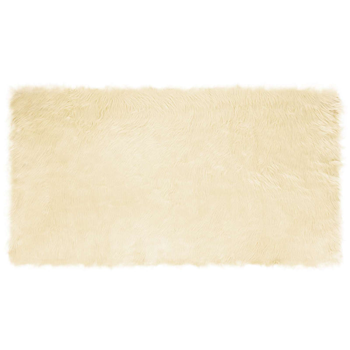 Tappeto Pecora Tafalla Crema 60 x 110 cm Poliestere 42021499