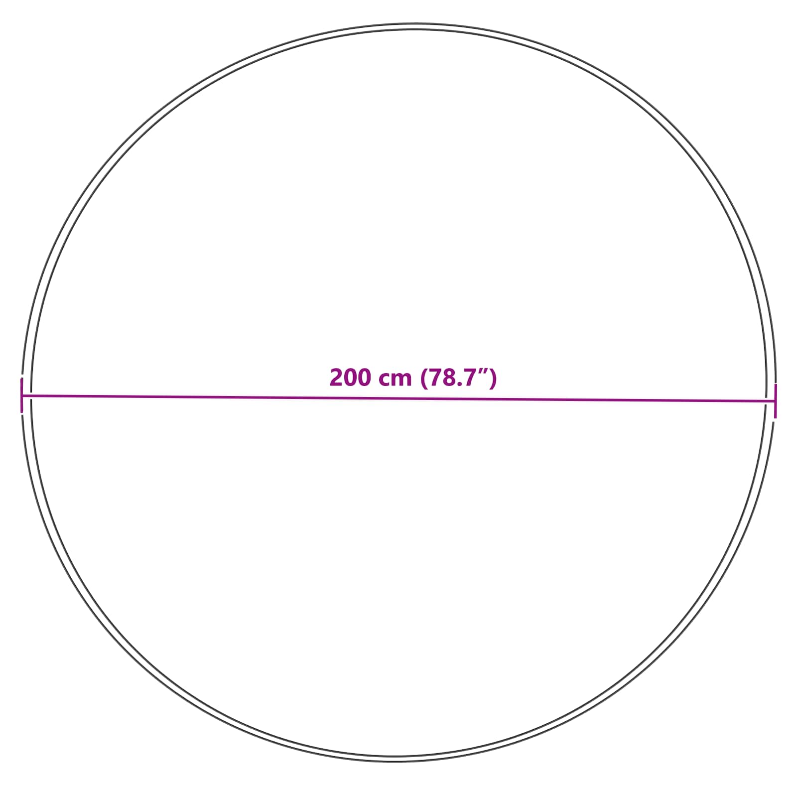 Tappeto Pecora Tafalla Crema Ø 200 cm Poliestere 42021517