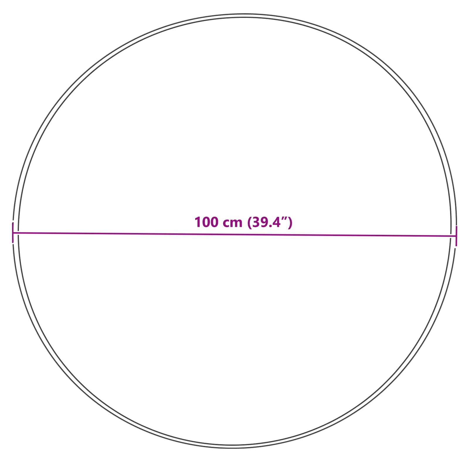 Tappeto Pecora Tafalla Grigio Ø 100 cm Poliestere 42021536