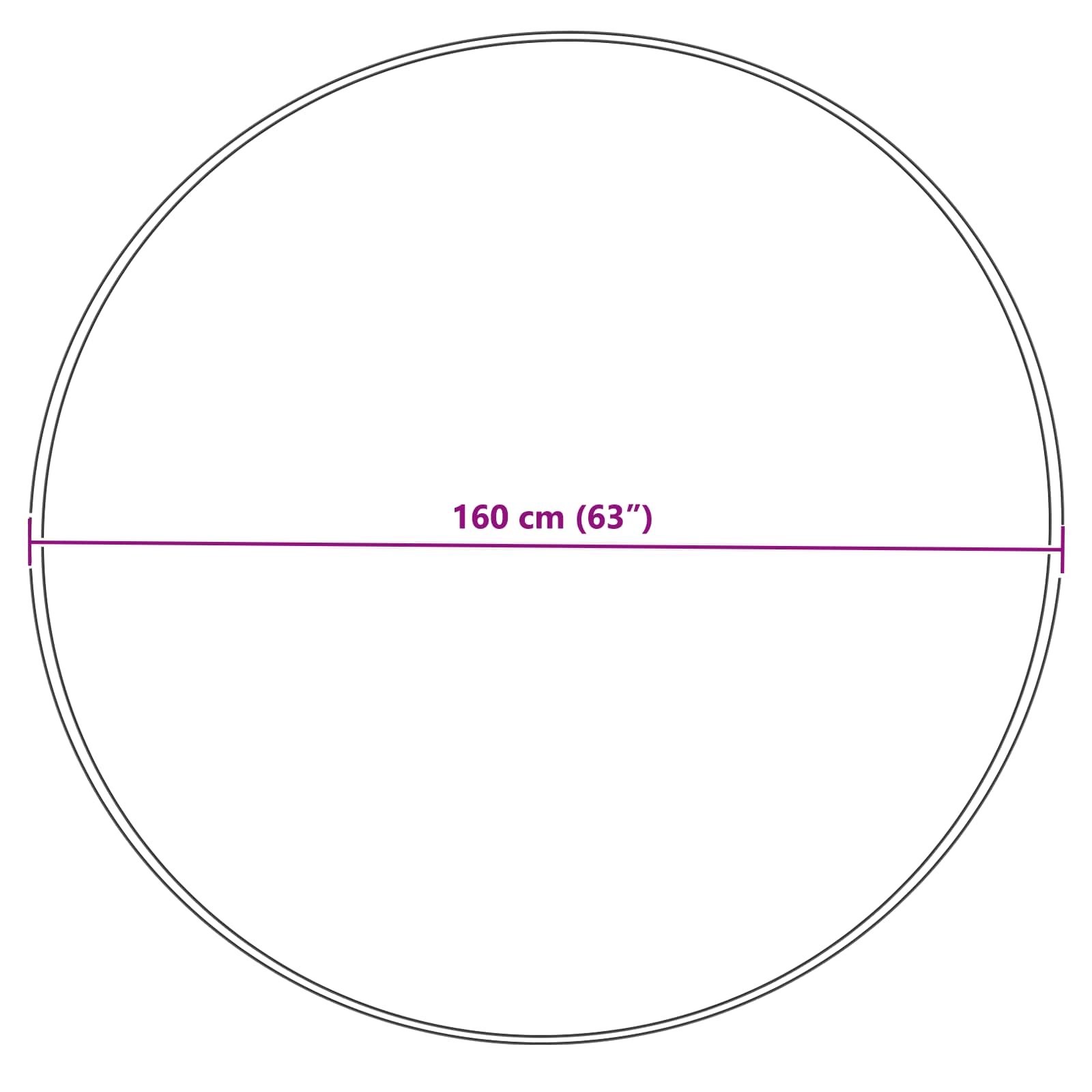 Tappeto Pecora Tafalla Grigio Ø 160 cm Poliestere 42021538