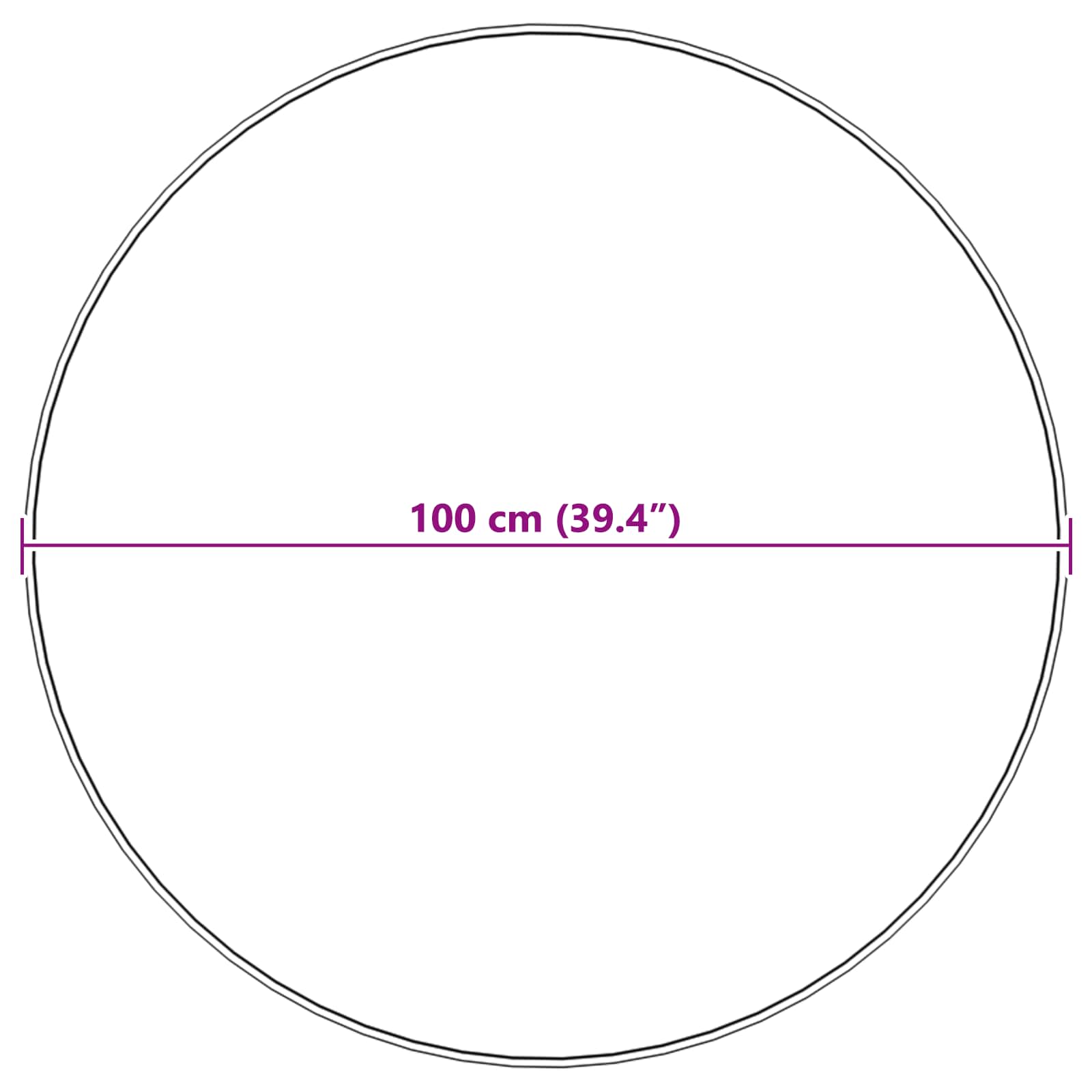 Tappeto Pecora Tafalla Rosa Ø 100 cm Poliestere 42021558