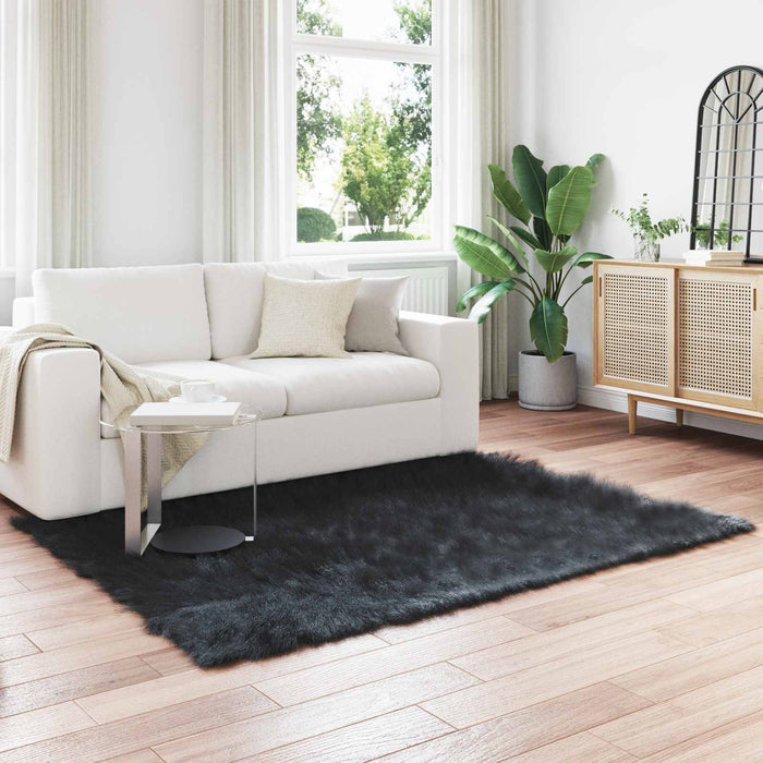 Tappeto Pecora Tafalla Nero 140 x 200 cm Poliestere 42021571