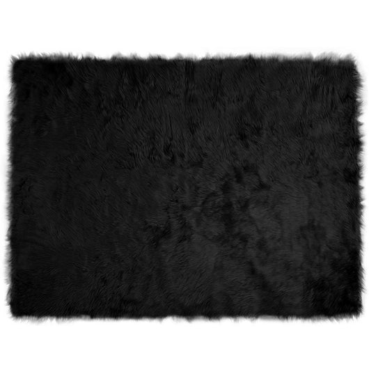 Tappeto Pecora Tafalla Nero 160 x 230 cm Poliestere 42021572