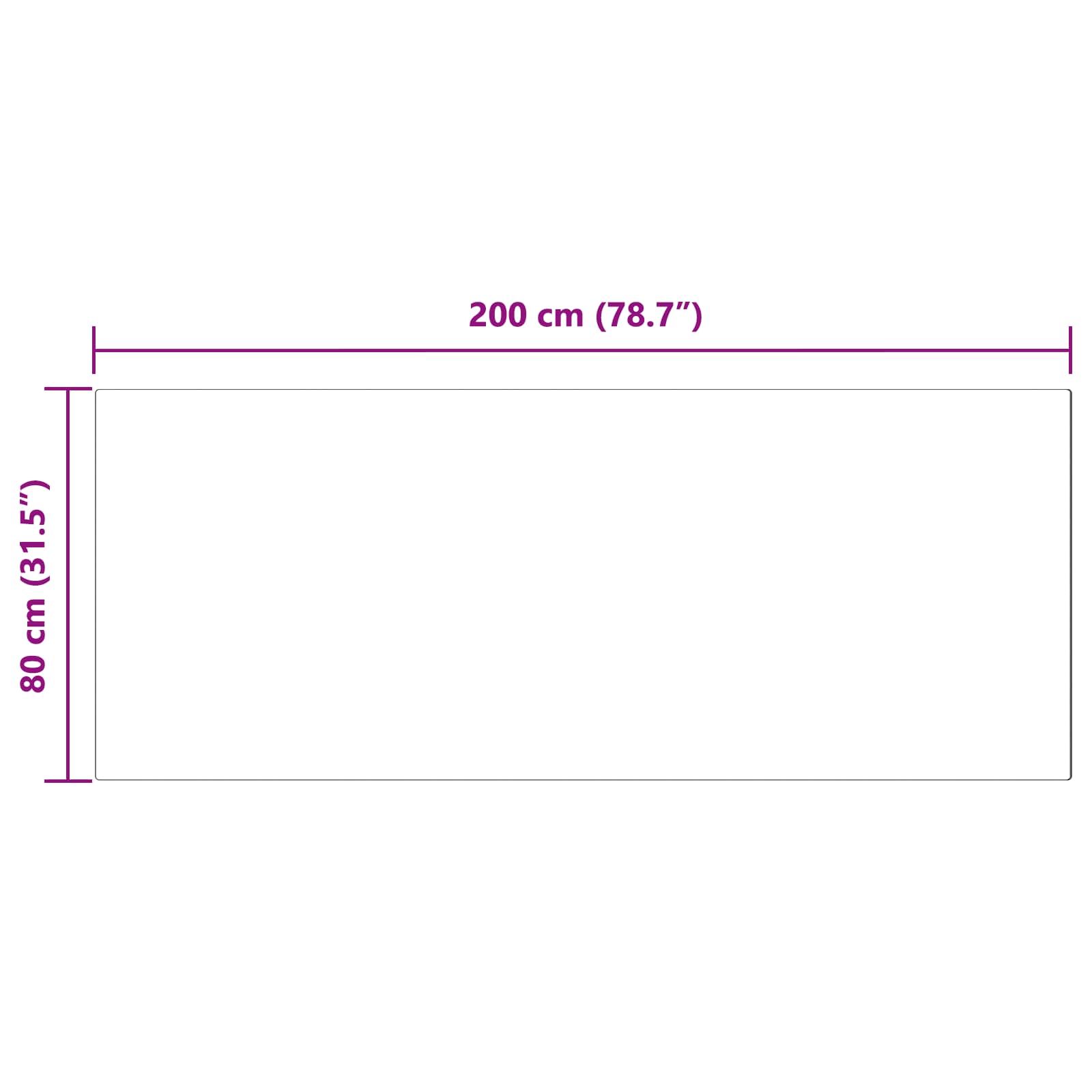 Tappeto Pecora Tafalla Antracite 80 x 200 cm Poliestere 42021589