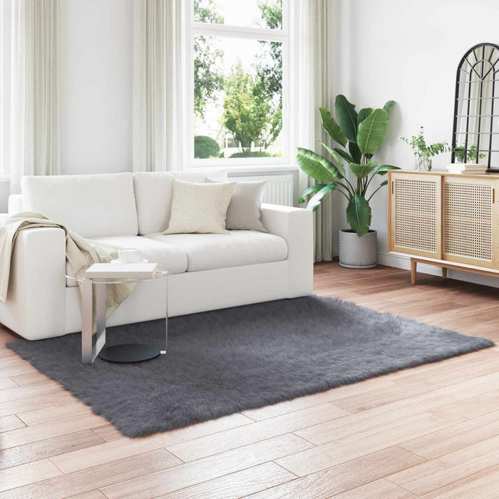 Tappeto Pecora Tafalla Antracite 120 x 170 cm Poliestere 42021592