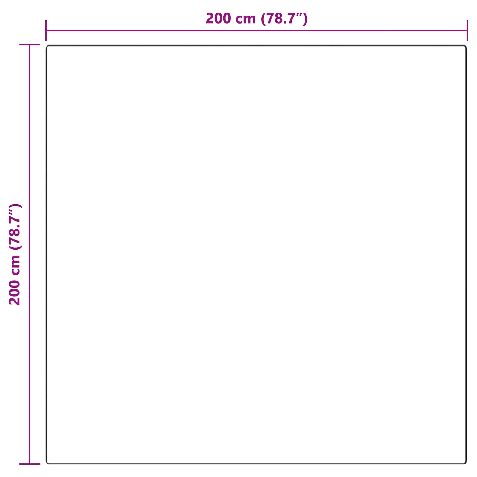 Tappeto Pecora Tafalla Antracite 200 x 200 cm Poliestere 42021599